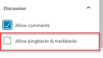 How to Disable Trackbacks and Pingbacks .